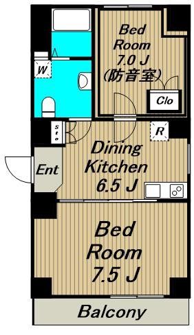 練馬区中村北のマンションの間取り