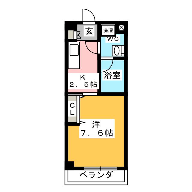 エイムオーエス島崎町マンションの間取り