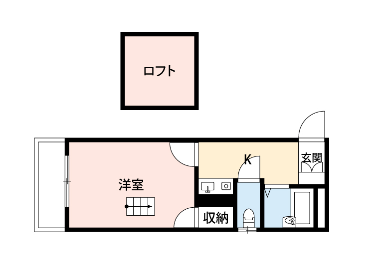 高松市木太町のアパートの間取り