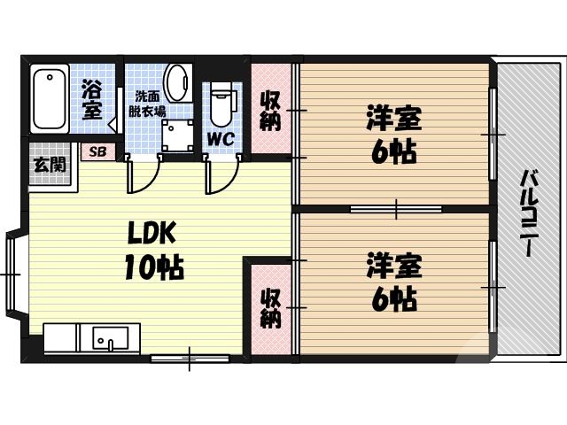 【サンライズツイン関目2号館の間取り】