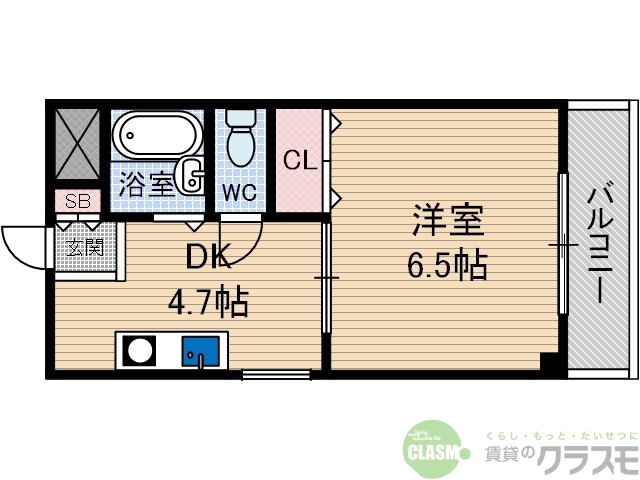 茨木市南安威のマンションの間取り