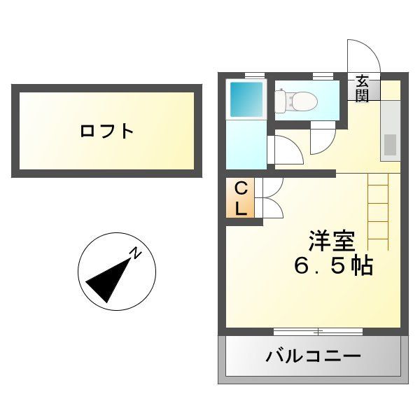 プランドゥ五条B棟の間取り