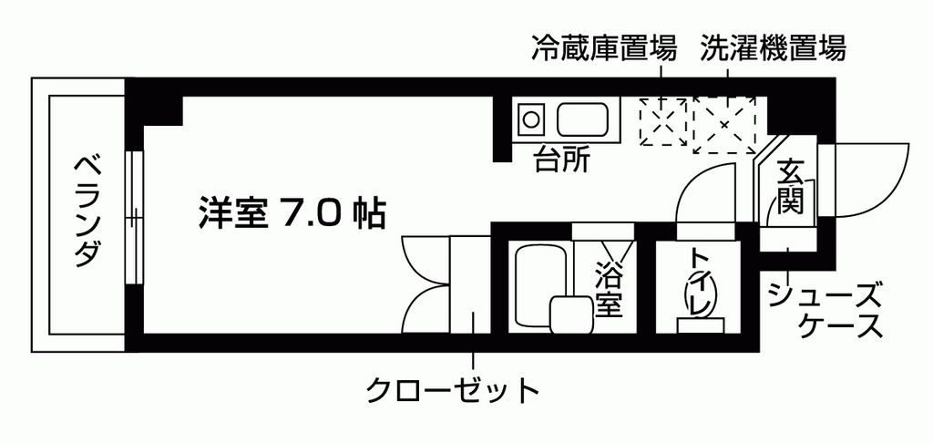 京田辺市三山木綾ケ谷のマンションの間取り