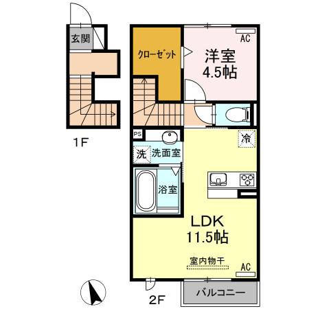 【ソシエール東幸　Ａ棟の間取り】