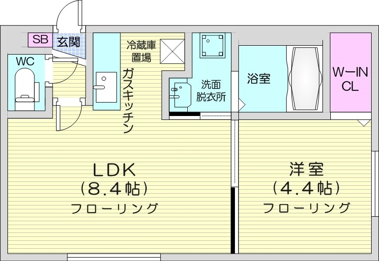 GIRAFFE東札幌の間取り