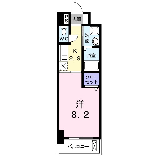 【北九州市若松区東二島のマンションの間取り】