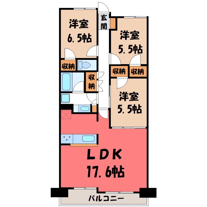 センチュリー宇都宮弐番館の間取り