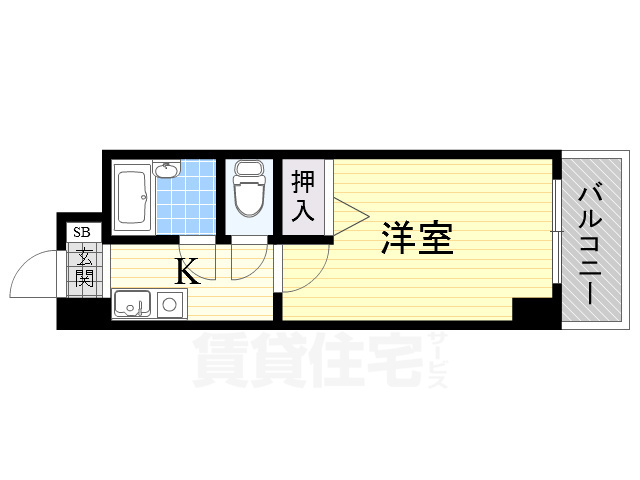 大阪市東淀川区豊里のマンションの間取り