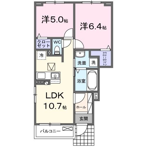 我孫子市中峠のアパートの間取り