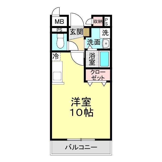 山口市宝町のアパートの間取り