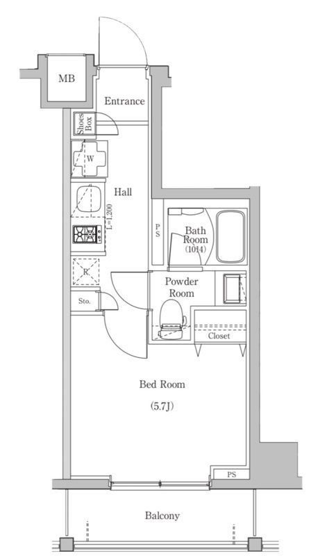 川崎市多摩区登戸のマンションの間取り