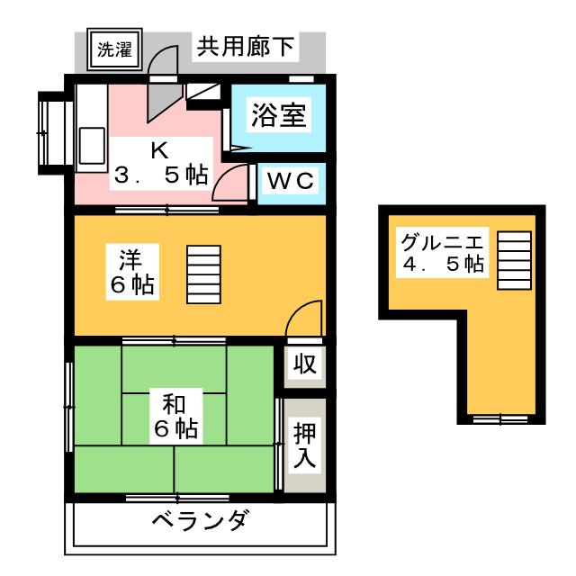 朝日町ハイツの間取り