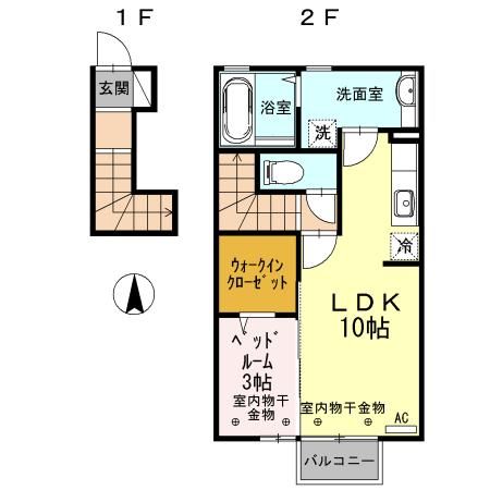 リッシュモアII　A棟の間取り