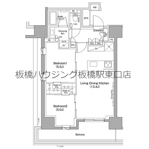 ザ・パークハビオ滝野川の間取り