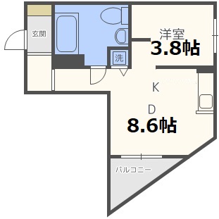 フレンズ本通南の間取り