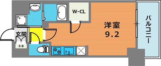 プレサンス神戸水木通ルミエスの間取り