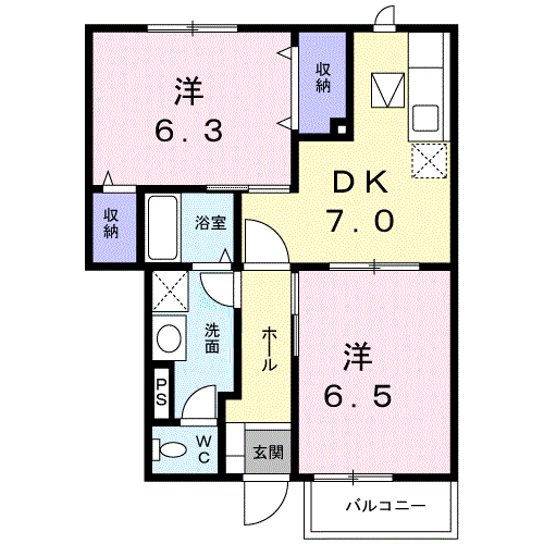 アルペンローズＡの間取り