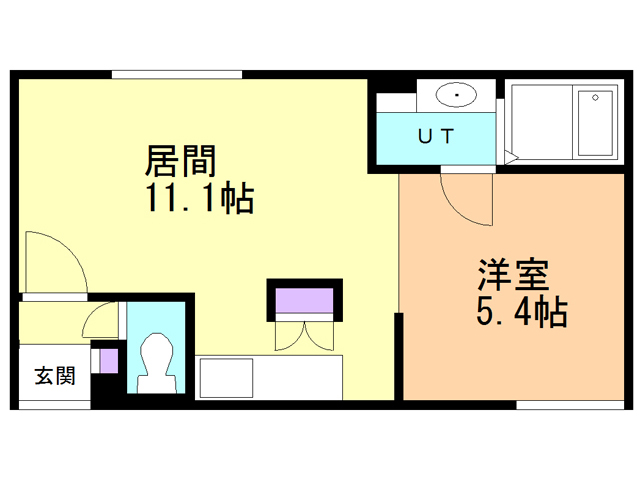 札幌市厚別区厚別南のマンションの間取り