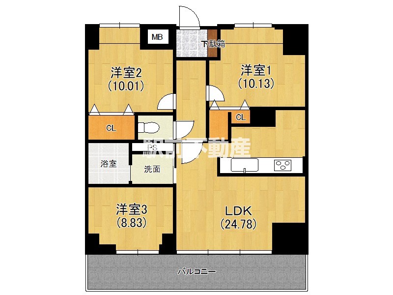 佐賀市緑小路のマンションの間取り