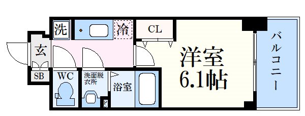 エステムコート神戸グランスタイルの間取り