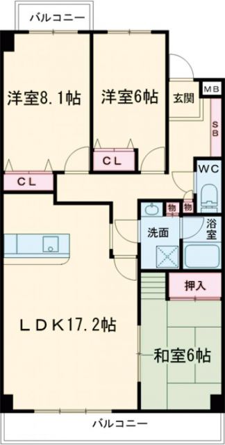 エスポ・アール高松の間取り