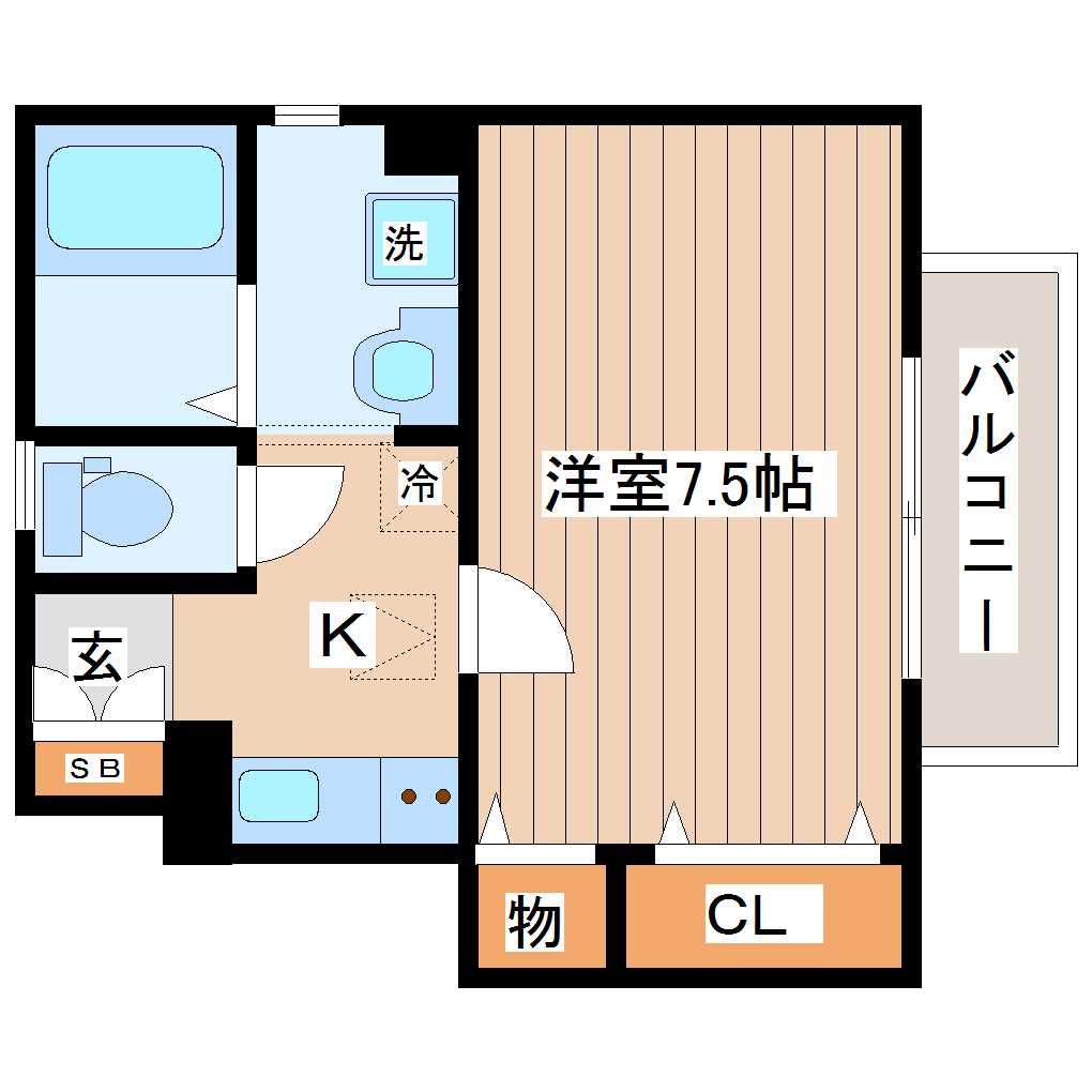 アスコット荒井東Bの間取り