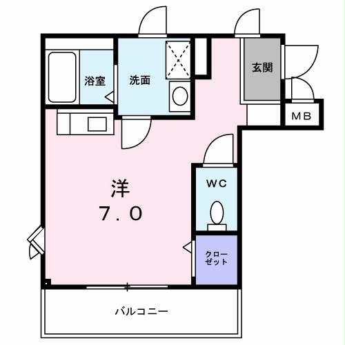 前橋市総社町植野のマンションの間取り