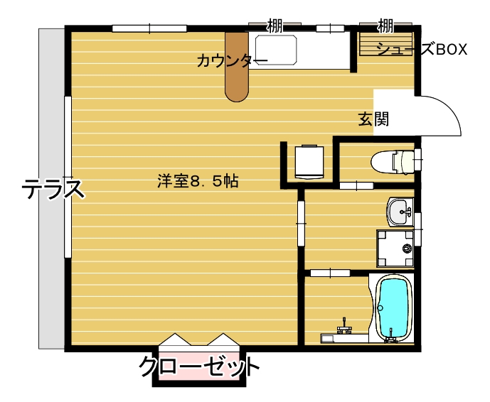 竹山ハイツ13の間取り