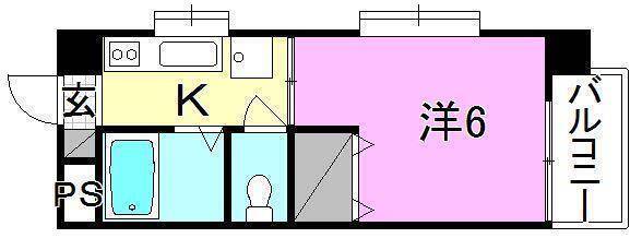 松山市萱町のマンションの間取り