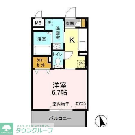 流山市大字東深井のマンションの間取り