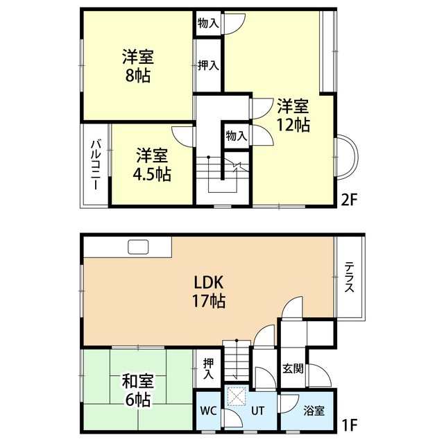 福岡市中央区谷のマンションの間取り