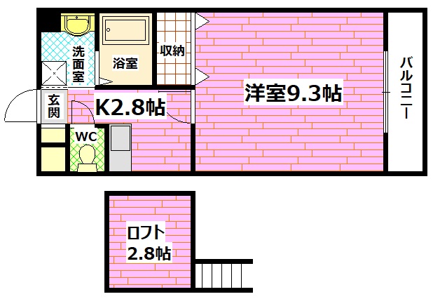 安芸郡海田町大正町のマンションの間取り