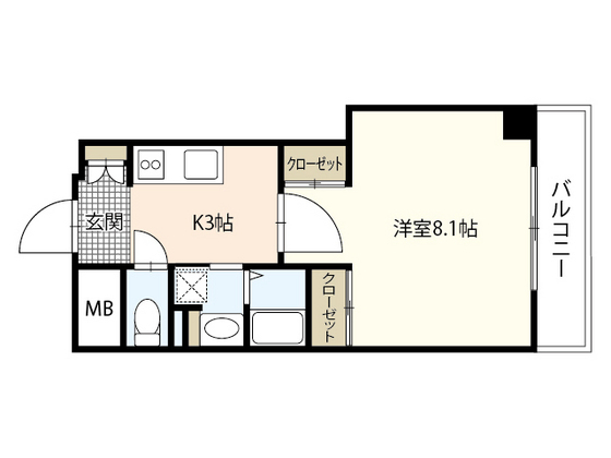 安芸郡府中町大須のマンションの間取り