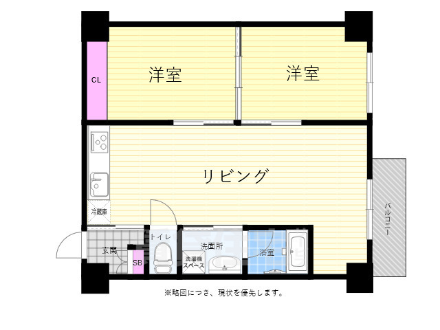 広島市中区舟入南のマンションの間取り