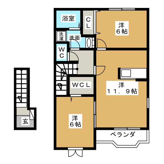 パークヒルズＫ　Ａ棟の間取り