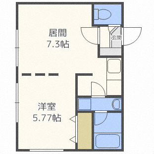 札幌市中央区南十五条西のマンションの間取り