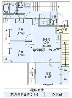 四條畷市雁屋南町のアパートの間取り