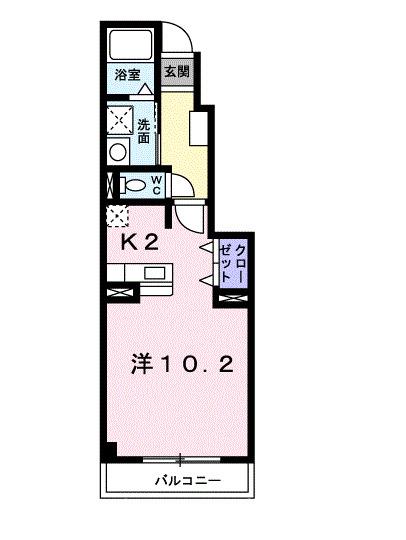 坂出市横津町のアパートの間取り