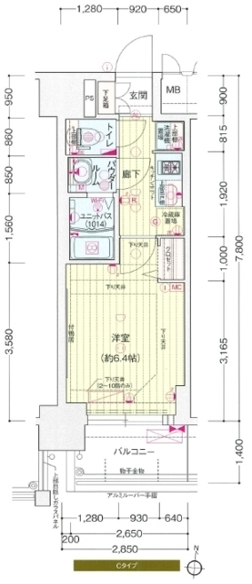 プレサンス新大阪ジェイズの間取り