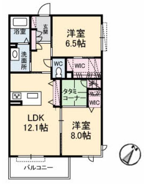 広島市佐伯区石内東のマンションの間取り