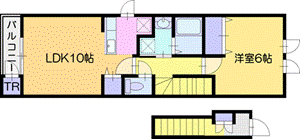 江別市一番町のアパートの間取り
