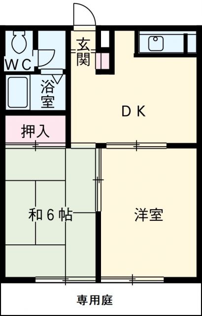 名古屋市中川区南脇町のアパートの間取り