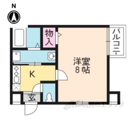 京都市上京区今図子町のマンションの間取り