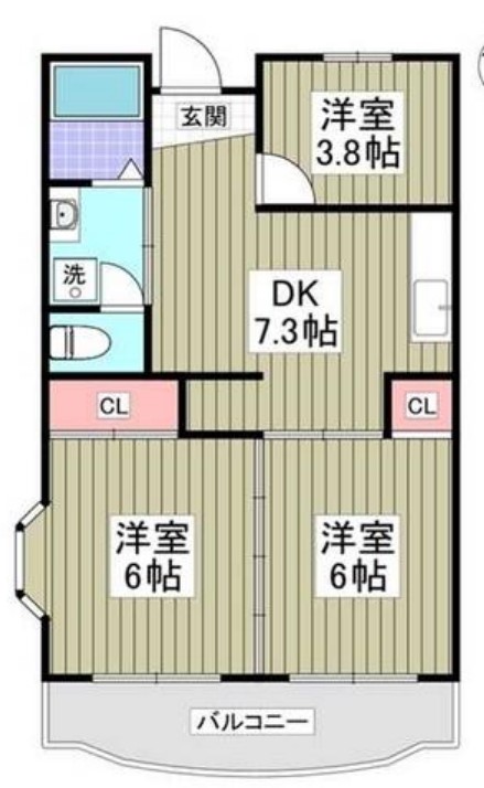 さいたま市大宮区上小町のマンションの間取り