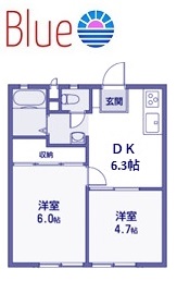 鎌倉市極楽寺のアパートの間取り