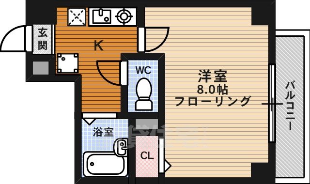 京都市上京区栄町のマンションの間取り