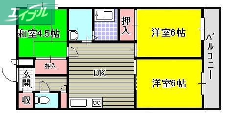 オルセーメゾン山川　C棟の間取り