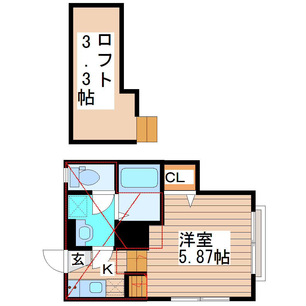 ザ・ソレイユ八木山IIの間取り