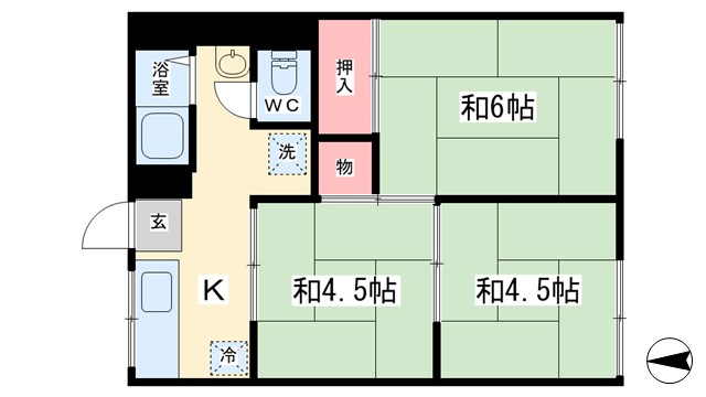 金代ハイツの間取り