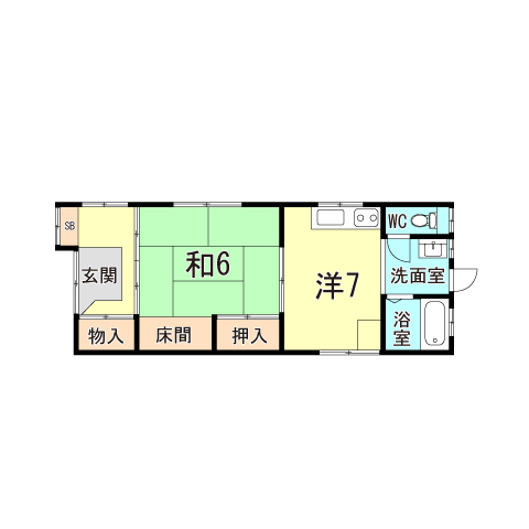 御船通平屋の間取り写真